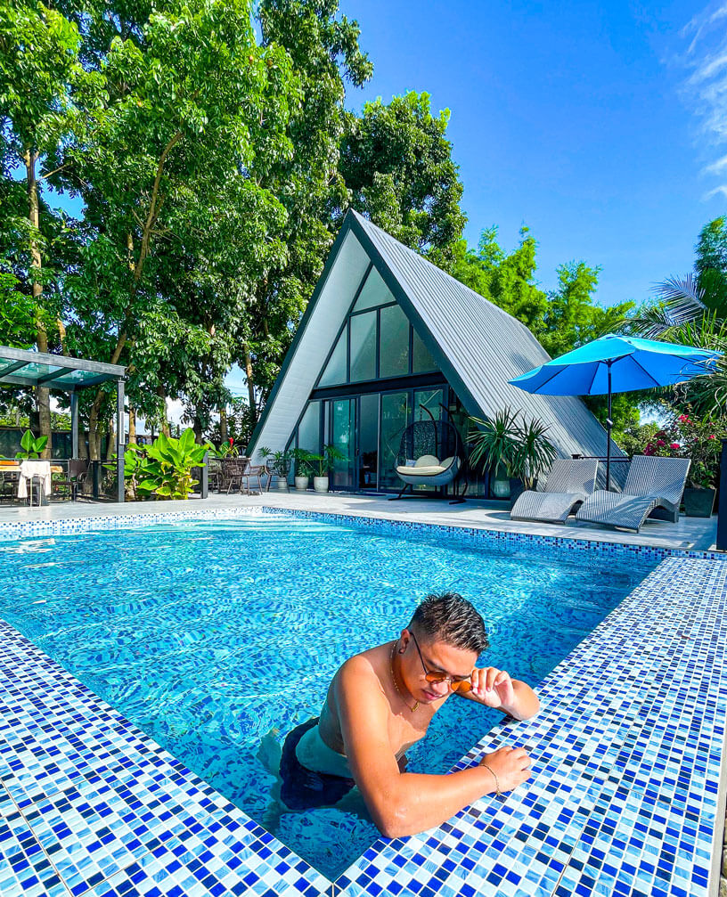 Private plunge pool at Oliva's Resort